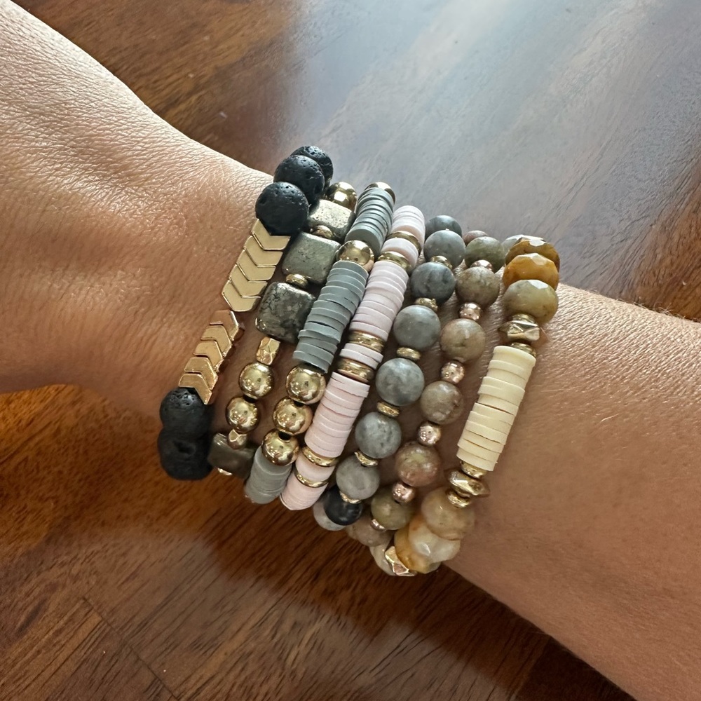 NEW - Handmade beaded bracelets! Mix and match your faves!!